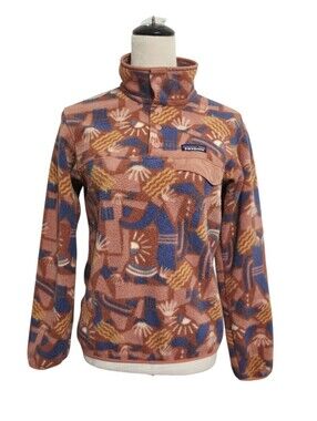 Patagonia Synchilla Snap-T XXS Canyon Block Big Sisu Brown Fleece FA19 25455